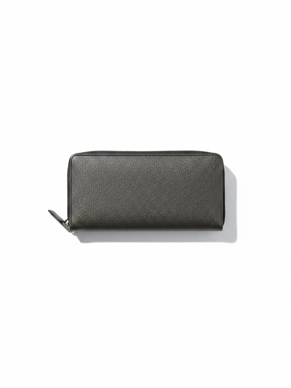 Coach Metallic Pewter Zip Around Long Wallet NWOT